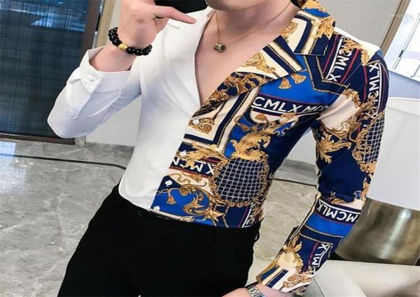 men039s casual shirts white gold men shirt luxury korean mens long sleeve print spring male slim fit blouse homme baroque banqu3530077, White;black
men039s casual shirts white gold men shirt luxury korean mens long sleeve print spring male slim fit blouse homme baroque banqu3530077, White;black