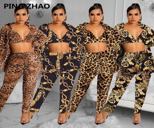 women039s two piece pants leopard chain print 3 sets bra long sleeve shirt coat and fashion autumn clothing suits8575353, White
women039s two piece pants leopard chain print 3 sets bra long sleeve shirt coat and fashion autumn clothing suits8575353, White