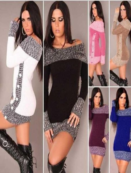 fashion women long sleeve jumper slash neck bodycon casual slim party evening mini dress1062598, Black;gray
fashion women long sleeve jumper slash neck bodycon casual slim party evening mini dress1062598, Black;gray
