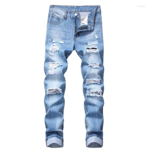 men039s jeans men straight ripped denim streetwear long holes pants retro blue male casual hole trousers1531740
men039s jeans men straight ripped denim streetwear long holes pants retro blue male casual hole trousers1531740