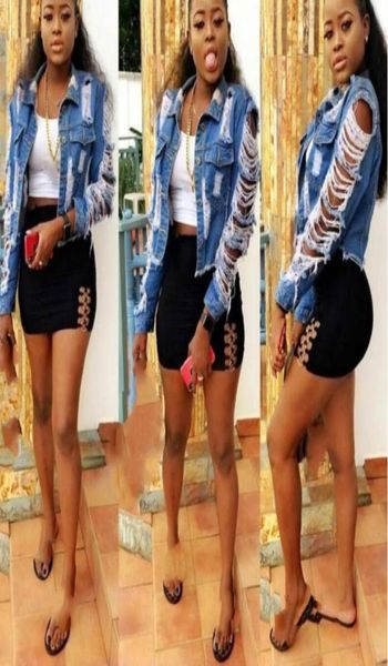 ummer fashion short denim jackets for women ripped holes tassel slim street cowboy coat female hollowout jean outerwear3720596, Black;brown
ummer fashion short denim jackets for women ripped holes tassel slim street cowboy coat female hollowout jean outerwear3720596, Black;brown