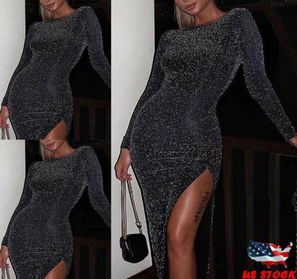 black womens long sleeve sequin shimmer dress female turtle neck high slit party evening midi clubwear vestido casual dresses8914834, Black;gray
black womens long sleeve sequin shimmer dress female turtle neck high slit party evening midi clubwear vestido casual dresses8914834, Black;gray