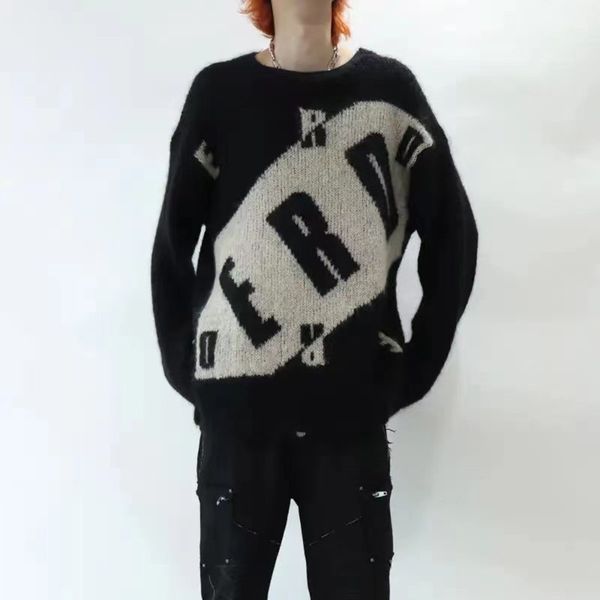 men s hoodies sweatshirts erd letter black and white round neck woolen sweater o baggy y2k knitted clothes oversized ropa hombre 230821
men s hoodies sweatshirts erd letter black and white round neck woolen sweater o baggy y2k knitted clothes oversized ropa hombre 230821