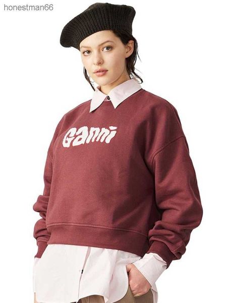 23aw ganni women designer sweatshirt cotton hoodie fashion pullover letter embroidery round neck short loose sweater women pure style long s, Black
23aw ganni women designer sweatshirt cotton hoodie fashion pullover letter embroidery round neck short loose sweater women pure style long s, Black