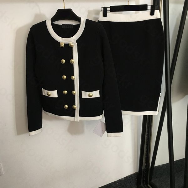 gold button knit coat skirt fashion cardigan jacket high waist package hip skirt casual sweater two piece, White
gold button knit coat skirt fashion cardigan jacket high waist package hip skirt casual sweater two piece, White