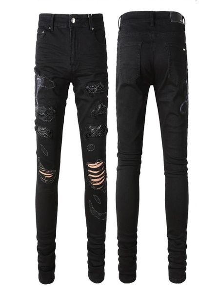 black elastic denim jeans trouser for man embroidery patches detail slim fit leg2466832, Blue
black elastic denim jeans trouser for man embroidery patches detail slim fit leg2466832, Blue