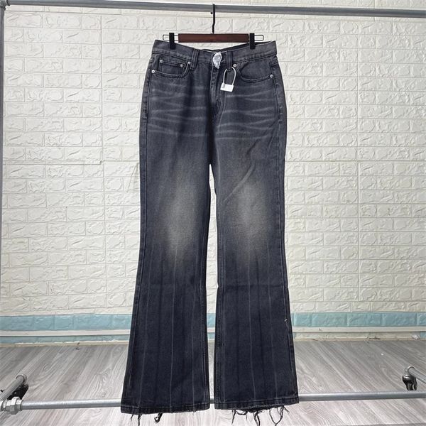 real pics damaged flare black jeans men women 1 quality washed oversize denim trouser, Black;brown
real pics damaged flare black jeans men women 1 quality washed oversize denim trouser, Black;brown