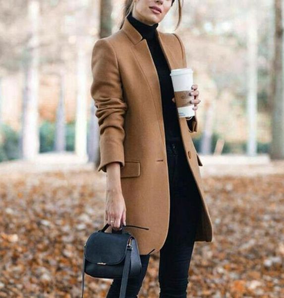 womens wool formal blend jacket women style long solid outerwear warm autumn winter woolen overcoat fleece lady trench coat 47247812, Black
womens wool formal blend jacket women style long solid outerwear warm autumn winter woolen overcoat fleece lady trench coat 47247812, Black