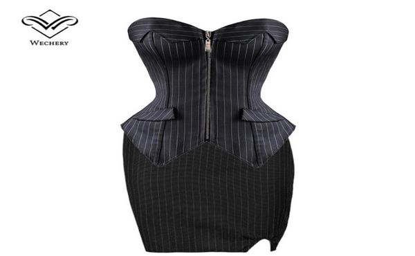 corset corsets and bustiers burlesque black stripe corset with skirt zipper lace up corsages corselet plus size s6xl8200185, Black;white
corset corsets and bustiers burlesque black stripe corset with skirt zipper lace up corsages corselet plus size s6xl8200185, Black;white