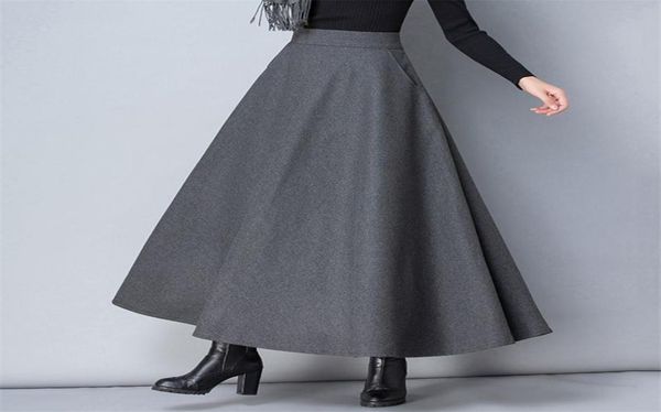 winter women long woolen skirt fashion high waist basic wool skirts female casual thick warm elastic aline maxi skirts o8394181443, Black
winter women long woolen skirt fashion high waist basic wool skirts female casual thick warm elastic aline maxi skirts o8394181443, Black
