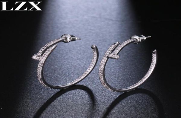 lzx new trendy big round loop earring white gold color luxury cubic zirconia paved hoop earrings for women fashion jewelry8669237, Golden;silver
lzx new trendy big round loop earring white gold color luxury cubic zirconia paved hoop earrings for women fashion jewelry8669237, Golden;silver