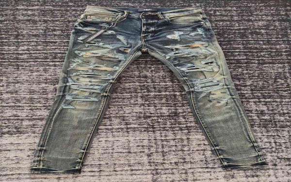 old new street yellow plaid patch hole making patchwork jeans trendy poison6958264, Blue
old new street yellow plaid patch hole making patchwork jeans trendy poison6958264, Blue