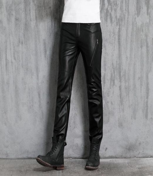 men039s pants genuine leather quality black motorcycle the first layer of sheepskin male personality8703395
men039s pants genuine leather quality black motorcycle the first layer of sheepskin male personality8703395