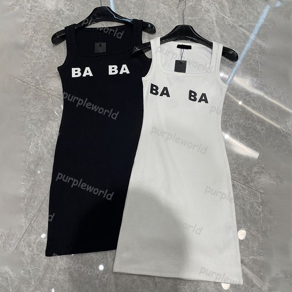 designer womens casual dress summer fashion brand vest dress knitted cotton u neck sleeveless dress, Black;gray
designer womens casual dress summer fashion brand vest dress knitted cotton u neck sleeveless dress, Black;gray