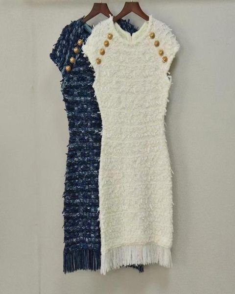 2021 fw whiteroyal blue knitting dress sleeveless tassels buttons bodycon dresses designer party prom vestidos de festa 81628427092, Black
2021 fw whiteroyal blue knitting dress sleeveless tassels buttons bodycon dresses designer party prom vestidos de festa 81628427092, Black