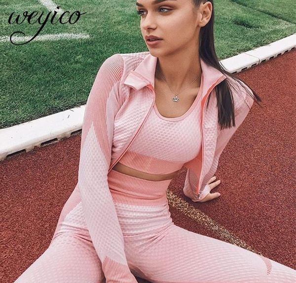 seamless yoga set women workout gym suits female 3 pieces long sleeve fitness sports wear training running clothing yoga clothes y9609690, Gray
seamless yoga set women workout gym suits female 3 pieces long sleeve fitness sports wear training running clothing yoga clothes y9609690, Gray