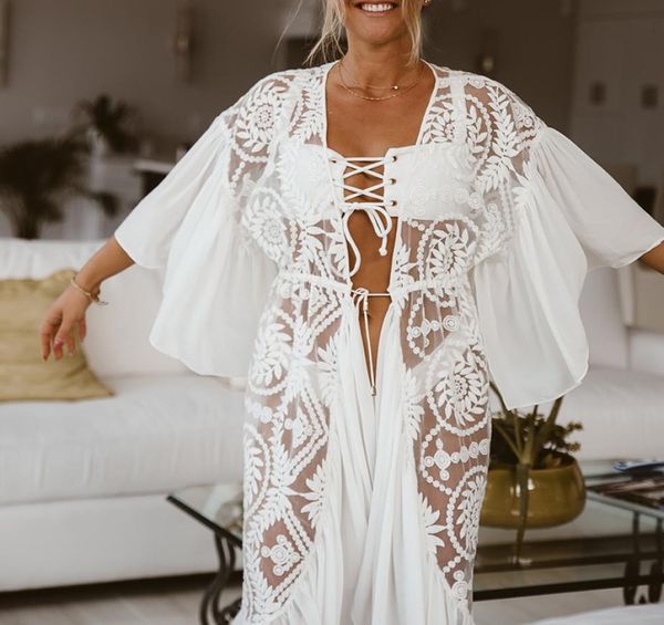 2020 white mesh beach dress women lace swimsuit cover up female kimono long beach wear cover ups pareo bathing suit kaftan5752701, White;black
2020 white mesh beach dress women lace swimsuit cover up female kimono long beach wear cover ups pareo bathing suit kaftan5752701, White;black