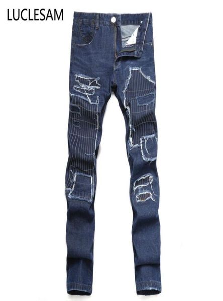 mens straight patchwork jeans summer fashion men denim pants casual slim fit skinny embroidery trousers designer jeans for men2540057, Blue
mens straight patchwork jeans summer fashion men denim pants casual slim fit skinny embroidery trousers designer jeans for men2540057, Blue