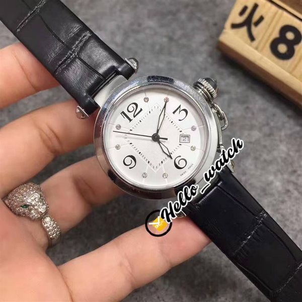 fashion new pasha c 34mm wj11902g white dial swiss quartz womens watch sapphire steel case black leather strap ladies watches hell294k, Slivery;brown
fashion new pasha c 34mm wj11902g white dial swiss quartz womens watch sapphire steel case black leather strap ladies watches hell294k, Slivery;brown