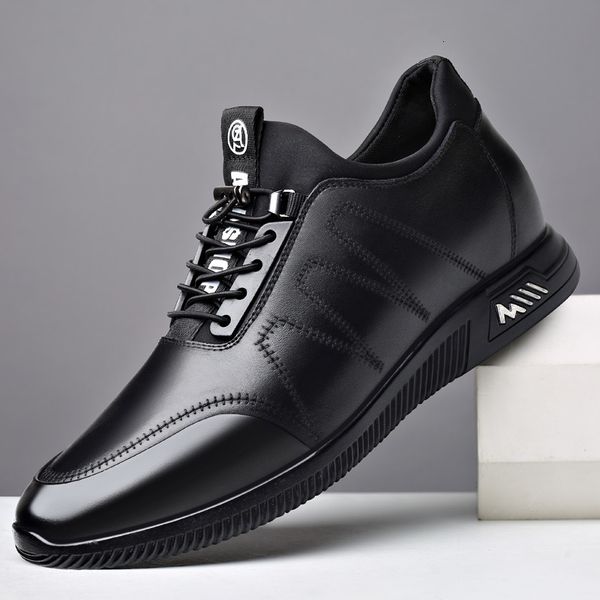 dress shoes business genuine leather casual shoes men's invisible inner height 6cm/8cm mens sneakers zapatos hombre sapato casual mascu, Black
dress shoes business genuine leather casual shoes men's invisible inner height 6cm/8cm mens sneakers zapatos hombre sapato casual mascu, Black