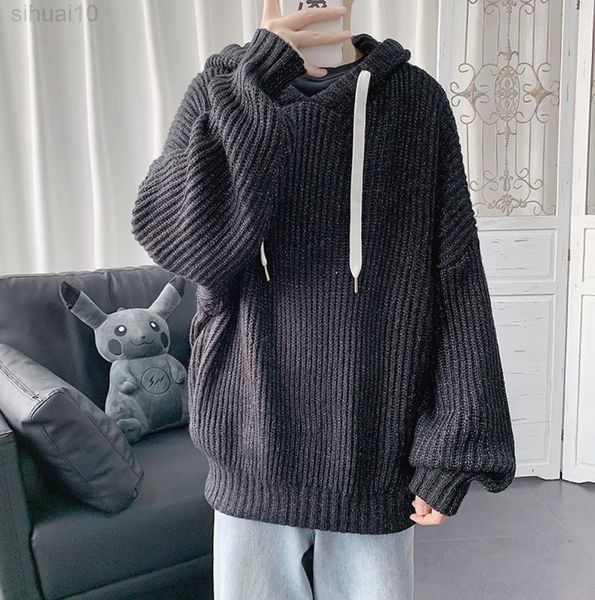 hooded sweater men pullover knitted sweater oversized sweater streetwear korean fashion streetwear loose fit long sleeve shirts l25390049, White;black
hooded sweater men pullover knitted sweater oversized sweater streetwear korean fashion streetwear loose fit long sleeve shirts l25390049, White;black