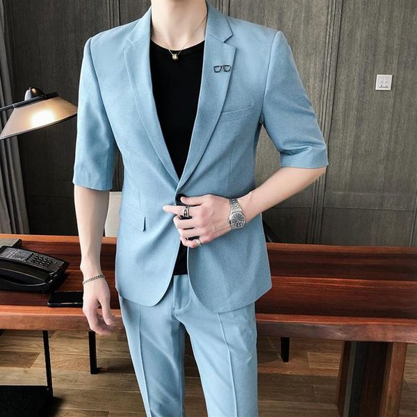 light blue summer red suits for mens 2 pcs pink dresses elegant gentlemen white classic blazers sets pants party wear men's &197m, White;black
light blue summer red suits for mens 2 pcs pink dresses elegant gentlemen white classic blazers sets pants party wear men's &197m, White;black