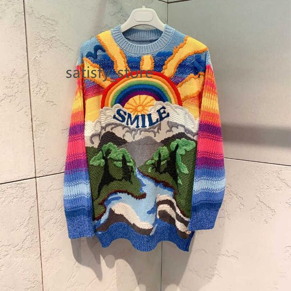 men's sweater same style of stars in 2021 autumn new color blocking rainbow pattern pullover sweater loose long sleeve round neck, White;black
men's sweater same style of stars in 2021 autumn new color blocking rainbow pattern pullover sweater loose long sleeve round neck, White;black