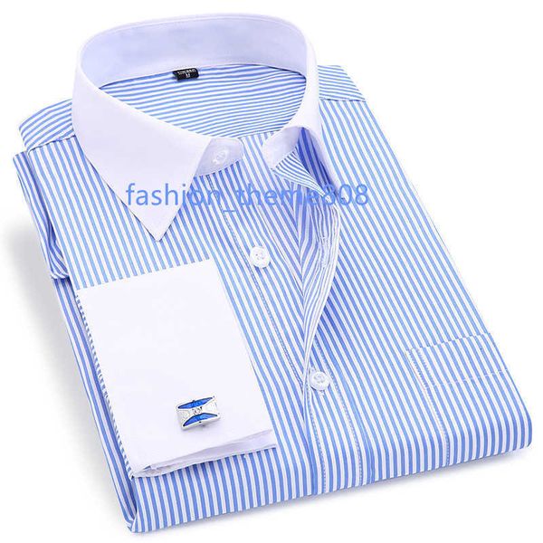 men's dress shirts striped for men french cufflinks casual long sleeved white collar design wedding tuxedo shirt 6xl 230216, White;black
men's dress shirts striped for men french cufflinks casual long sleeved white collar design wedding tuxedo shirt 6xl 230216, White;black