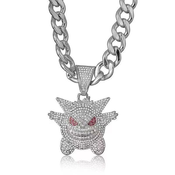 europe and the united states ins animation ghost pet elf pendant small diamond set hip hop necklace men and women personality full of diamon, Silver
europe and the united states ins animation ghost pet elf pendant small diamond set hip hop necklace men and women personality full of diamon, Silver