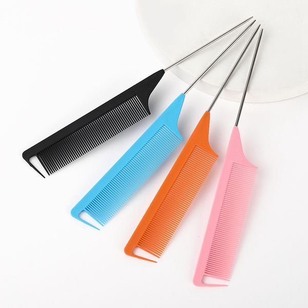 professional pointed tail hair comb anti-static hair dye brush barber steel needle comb salon hairdresser barber accessories 2453, Silver
professional pointed tail hair comb anti-static hair dye brush barber steel needle comb salon hairdresser barber accessories 2453, Silver