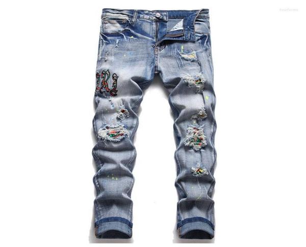 men039s jeans ripped hip hop holes casual pants washed streetwear harakuju denim trousers for male slim fit embroidery4697185, Blue
men039s jeans ripped hip hop holes casual pants washed streetwear harakuju denim trousers for male slim fit embroidery4697185, Blue