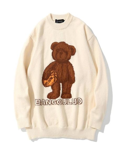 autumn winter bear jacquard sweater mens fashion long sleeve loose pullover man o collar bf style hip hop knitted w11105093588, White;black
autumn winter bear jacquard sweater mens fashion long sleeve loose pullover man o collar bf style hip hop knitted w11105093588, White;black
