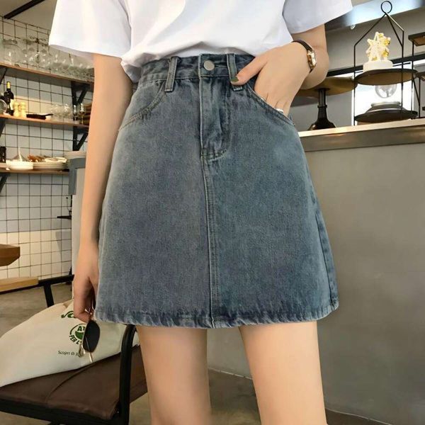 summer korean style skirt ins retro all matching high waisted denim female students casual slim showing butt, Black
summer korean style skirt ins retro all matching high waisted denim female students casual slim showing butt, Black