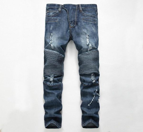 men039s ripped jeans new designer long regular trousers creased midrise straight pants with holes distressed light jeans 6762335, Blue
men039s ripped jeans new designer long regular trousers creased midrise straight pants with holes distressed light jeans 6762335, Blue