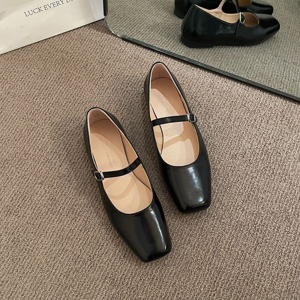 dress shoes spring square toe ballet fashion low heel mary jane casaul silver shallow buckle soft sole 230818, Black
dress shoes spring square toe ballet fashion low heel mary jane casaul silver shallow buckle soft sole 230818, Black