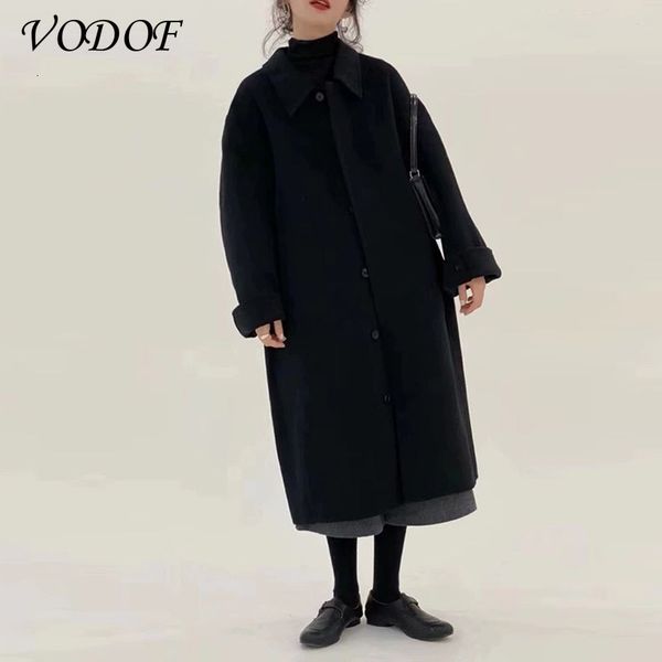 womens wool blends spring women coat woman long fashion korean preppy style retro versatile windbreaker casual warm woolen oversize 230818, Black
womens wool blends spring women coat woman long fashion korean preppy style retro versatile windbreaker casual warm woolen oversize 230818, Black