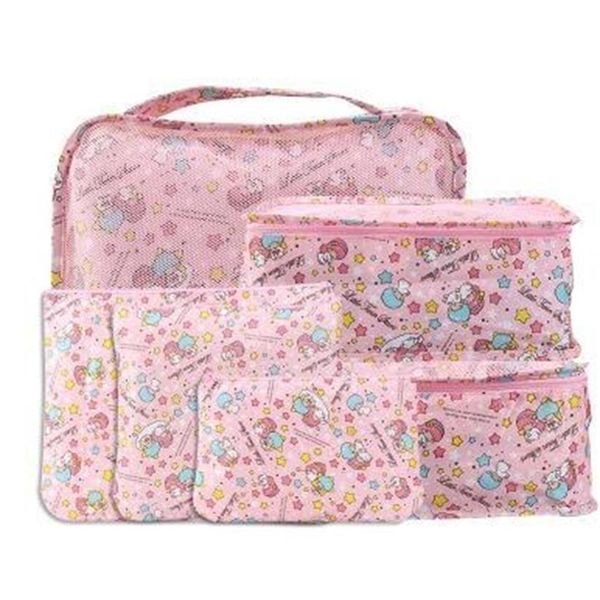 6 in 1 set cartoon melody twin stars emon bags travel organizer cloth underwear bra socks storage bags y200714312l, Blue;pink
6 in 1 set cartoon melody twin stars emon bags travel organizer cloth underwear bra socks storage bags y200714312l, Blue;pink