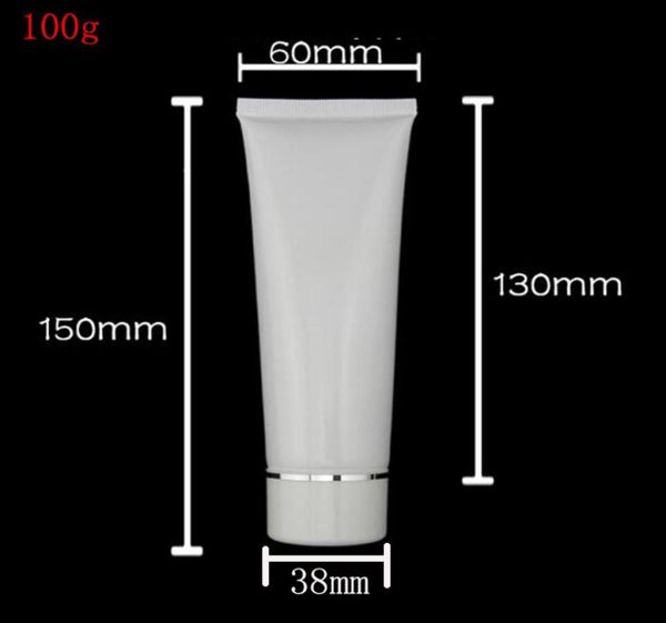 100pcs 100g tube screw lids cream bottle goldsilver ring empty soft refillable plastic lotion tubes squeeze cosmetic packaging7314403 
100pcs 100g tube screw lids cream bottle goldsilver ring empty soft refillable plastic lotion tubes squeeze cosmetic packaging7314403
