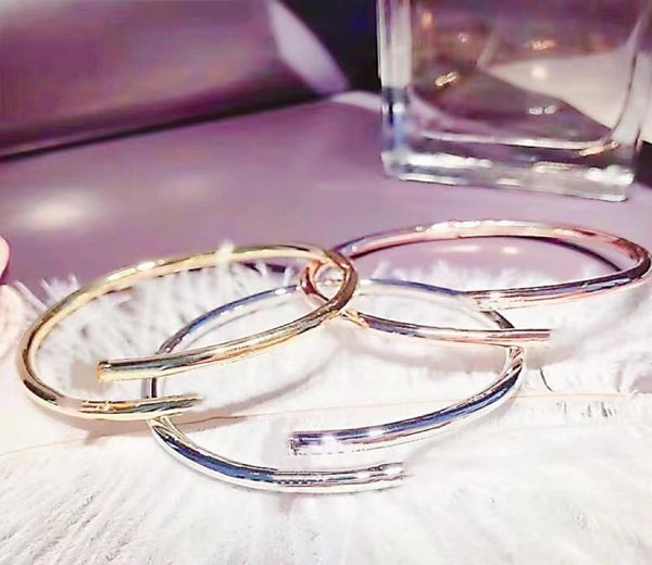 designer women bracelet classic charm nail bangle 18k gold girl valentine day wedding love gift 316l stainless steel jewelry8460693, Black
designer women bracelet classic charm nail bangle 18k gold girl valentine day wedding love gift 316l stainless steel jewelry8460693, Black