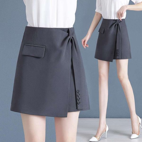 irregular skirt for women summer style high waist slim looking professional suit split butt a line, Black
irregular skirt for women summer style high waist slim looking professional suit split butt a line, Black