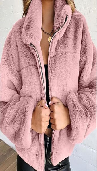 women039s jackets fleece turndown collar cardigan coat for women long sleeve loose thick warm zipper solid short streetwear fe6049022, Black;brown
women039s jackets fleece turndown collar cardigan coat for women long sleeve loose thick warm zipper solid short streetwear fe6049022, Black;brown