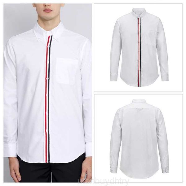 tb thom men's shirt women striped front closure men's clothing casual oxford long sleeve korean fashion woman blouses 2023, White;black
tb thom men's shirt women striped front closure men's clothing casual oxford long sleeve korean fashion woman blouses 2023, White;black