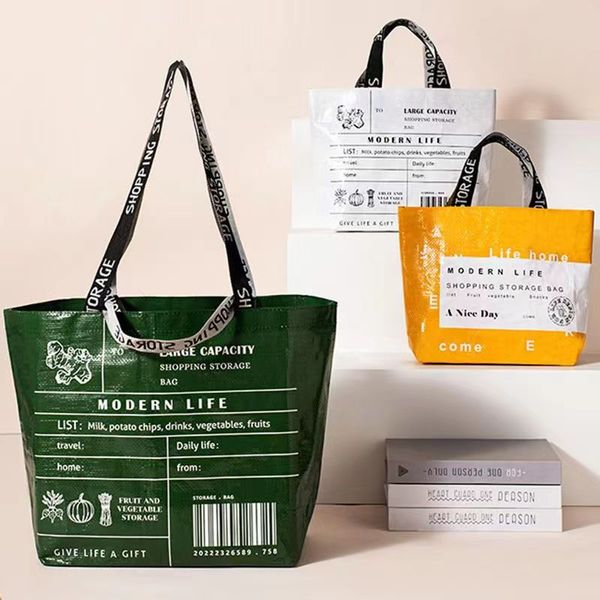 tote bag waterproof cloth folding shopping bag large capacity polyester fibre lettered printed tote packs environmental bag portable superma
tote bag waterproof cloth folding shopping bag large capacity polyester fibre lettered printed tote packs environmental bag portable superma