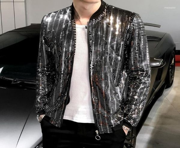 men039s jackets 2021 sequined bomber jacket men shiny sequins long sleeve glitter zipper coat hip hop loose night club stage st6614188, Black;brown
men039s jackets 2021 sequined bomber jacket men shiny sequins long sleeve glitter zipper coat hip hop loose night club stage st6614188, Black;brown