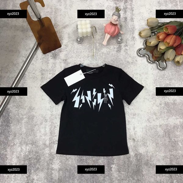 23ss kids short sleeve baby t-shirt child clothing summer lightning bolt print round neck new cozy size 100-150 cm feb17, Blue
23ss kids short sleeve baby t-shirt child clothing summer lightning bolt print round neck new cozy size 100-150 cm feb17, Blue
