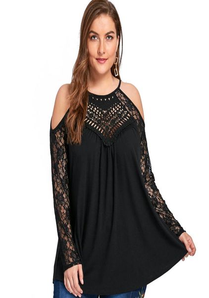 wipalo plus size women blouses 5xl cold shoulder lace up women clothing lace crochet sheer mesh blouse shirts big size t1668330, White
wipalo plus size women blouses 5xl cold shoulder lace up women clothing lace crochet sheer mesh blouse shirts big size t1668330, White
