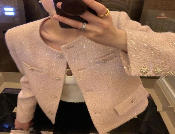 women039s oneck paillette sequined shinny bling tweed woolen short jacket coat plus size smlxl casacos7531371, Black;brown
women039s oneck paillette sequined shinny bling tweed woolen short jacket coat plus size smlxl casacos7531371, Black;brown