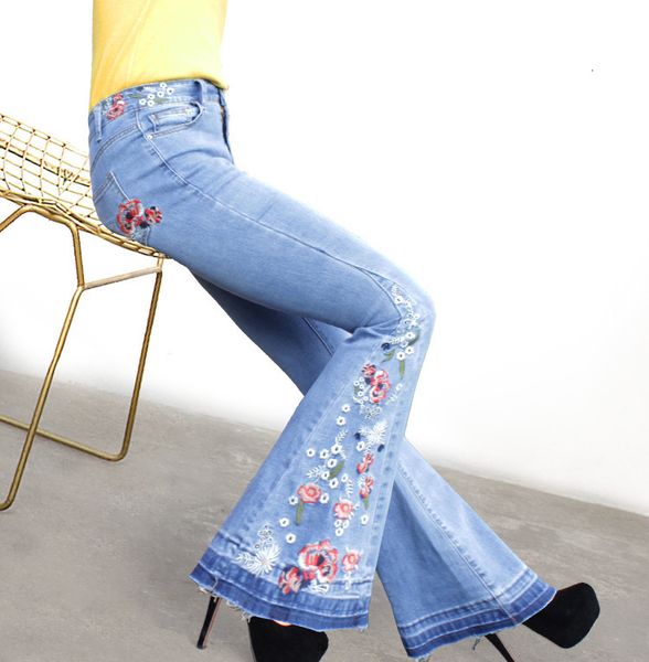women s pants s size s 3xl elastic embroidery flare jean blue vintage bell bottom skinny female wide leg denim 230818, Black;white
women s pants s size s 3xl elastic embroidery flare jean blue vintage bell bottom skinny female wide leg denim 230818, Black;white