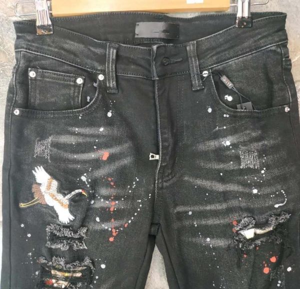 new design winter mens jeans black designer spray paint spliced ripped high street destroyed denim jeans us size w287843043, Blue
new design winter mens jeans black designer spray paint spliced ripped high street destroyed denim jeans us size w287843043, Blue