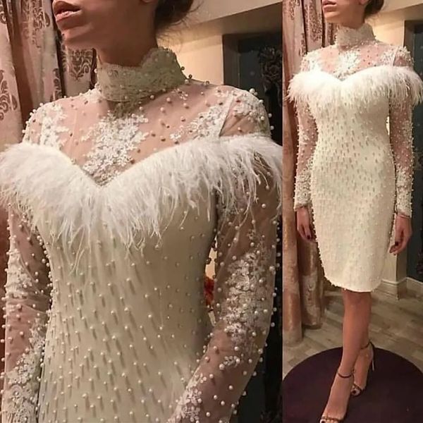 elegant white short mother of the bride dresses high neck long sleeves appliques lace beaded pearls luxury feather wedding guest dress party, Black;red
elegant white short mother of the bride dresses high neck long sleeves appliques lace beaded pearls luxury feather wedding guest dress party, Black;red